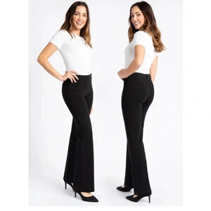 Betabrand Dress Pant Yoga Pants flare Leg Classic Stretch